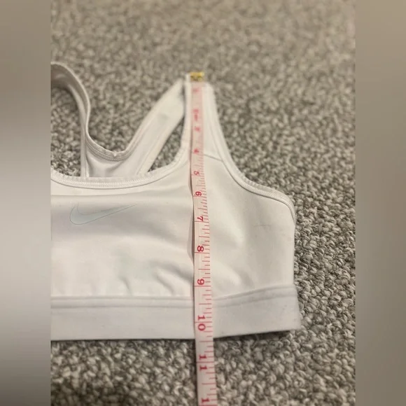 Nike Dri-FIT White Sports Bra - Picture 6 of 6